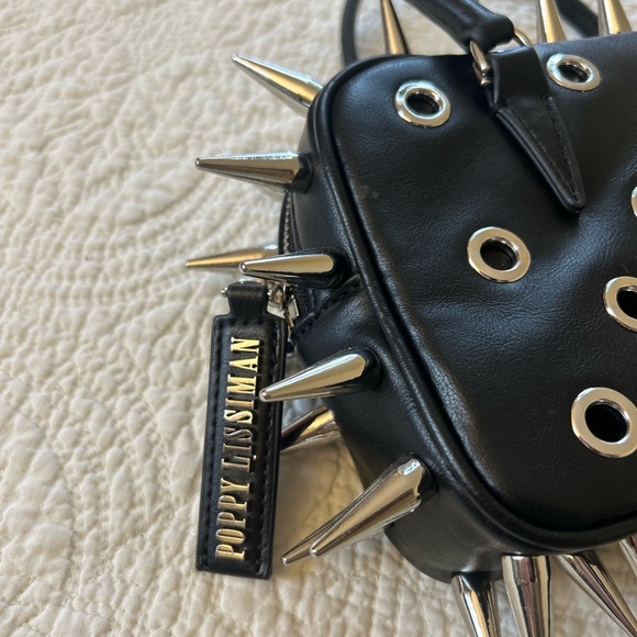 POPPY LISSIMAN Black Studded Handbag - Picture 2 of 6